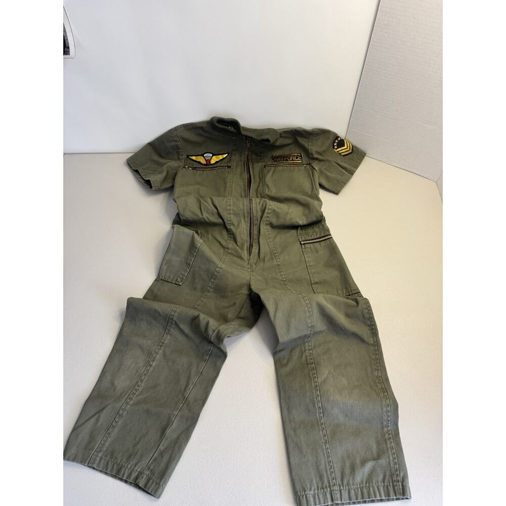 Vintage Pierre Bonée Kids Air Force Flight Suits, Green and Blue Lot of 2 - Picture 9 of 16